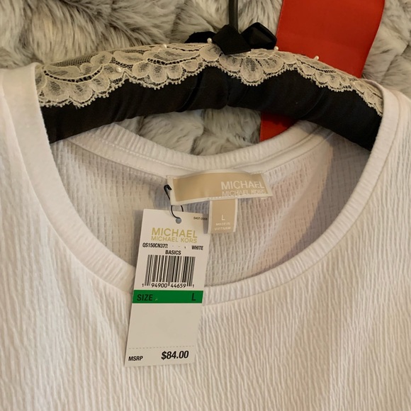 MICHAEL MICHAEL KORS LADIES WHITE BLOUSE LARGE NWT - Picture 12 of 16